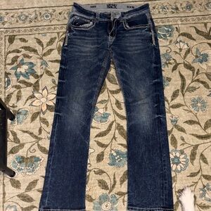 Buckle Men's Dark Blue Bootcut Jeans